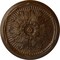 Ekena Millwork Luton Ceiling Medallion (Fits Canopies up to 3 1/2"), Hand-Painted Root Beer Crackle, 21"OD x 2"P CM21LURBC - alternate 1